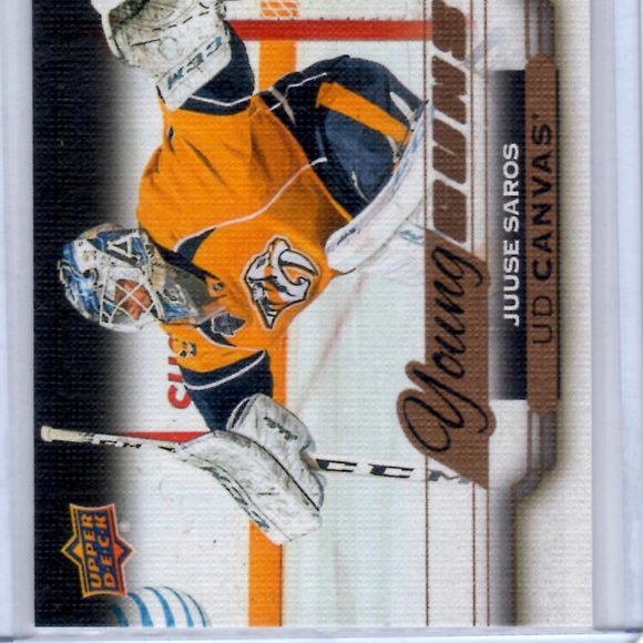 Juuse Saros Young Guns Canvas Upper Deck Rookie Card 2015/16 #C219 Predators - Picture 3 of 4
